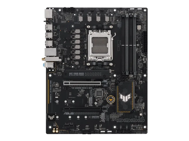 ASUS TUF GAMING B650-E WIFI - Bundkort - ATX - Socket AM5 - AMD B650 Chipset - USB-C Gen2, USB 3.1 Gen 2 - Wi-Fi 6E, Bluetooth - onboard grafik (CPU påkrævet) - HD Audio (8-kanaler)