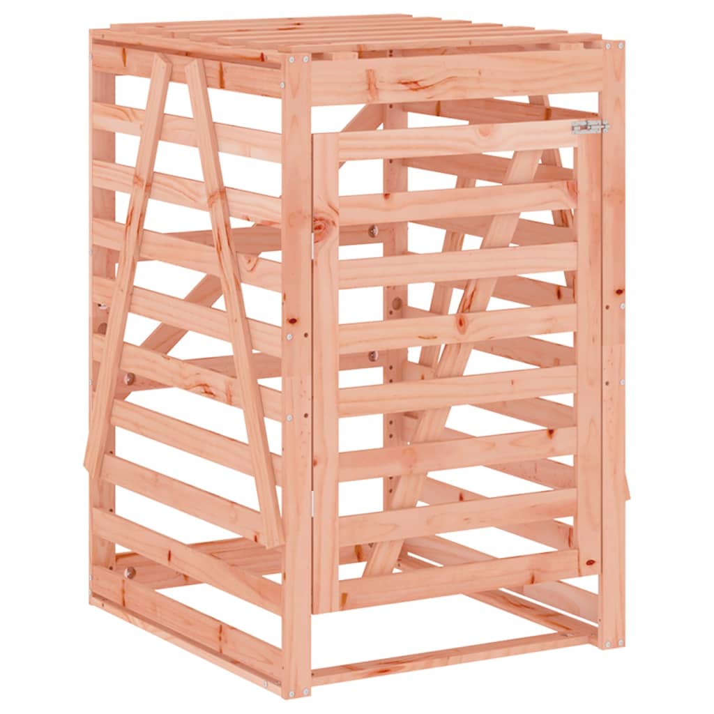Abri pour poubelle triple sur roulettes bois massif douglas