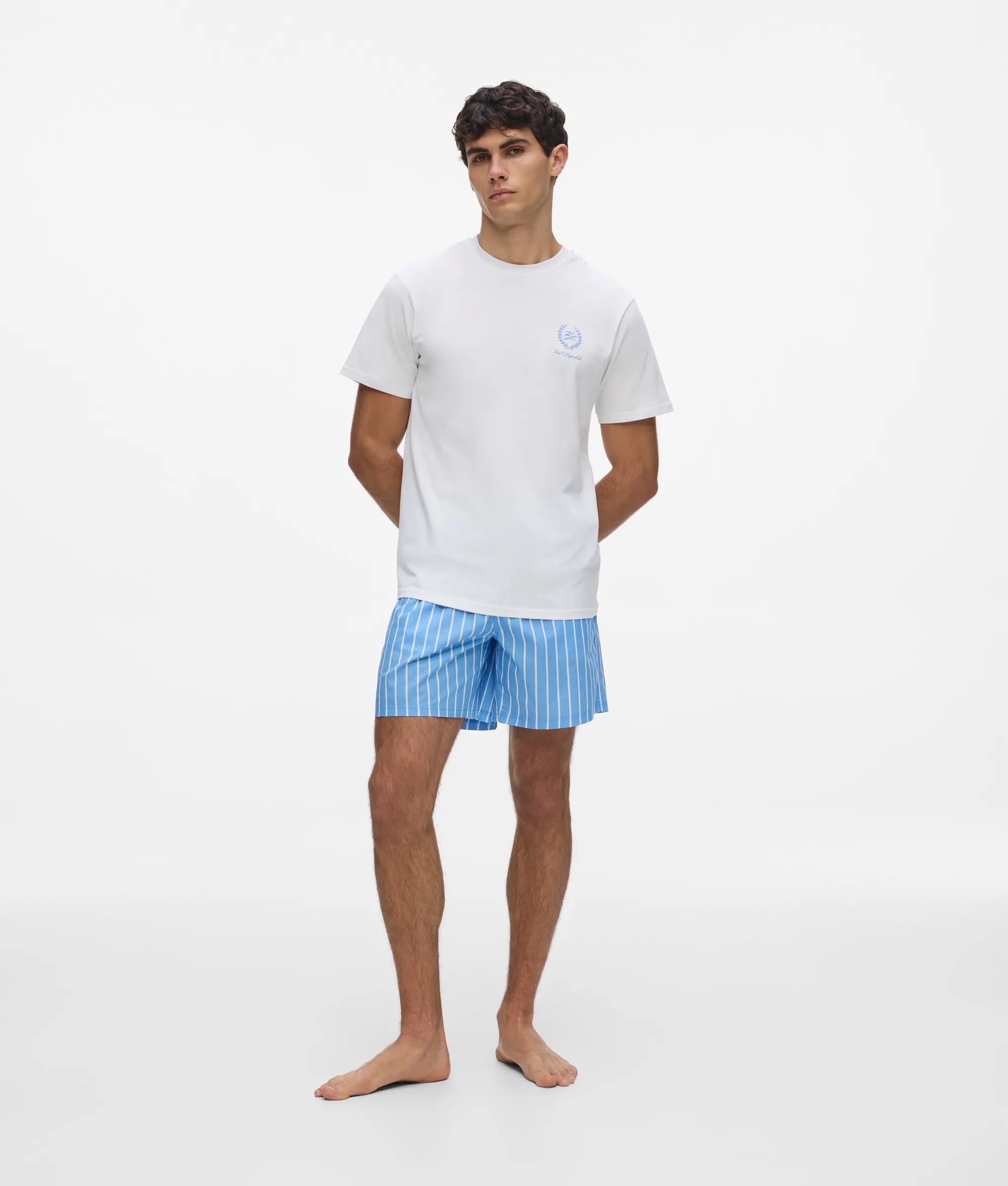 Gestreepte pyjamaset met korte broek