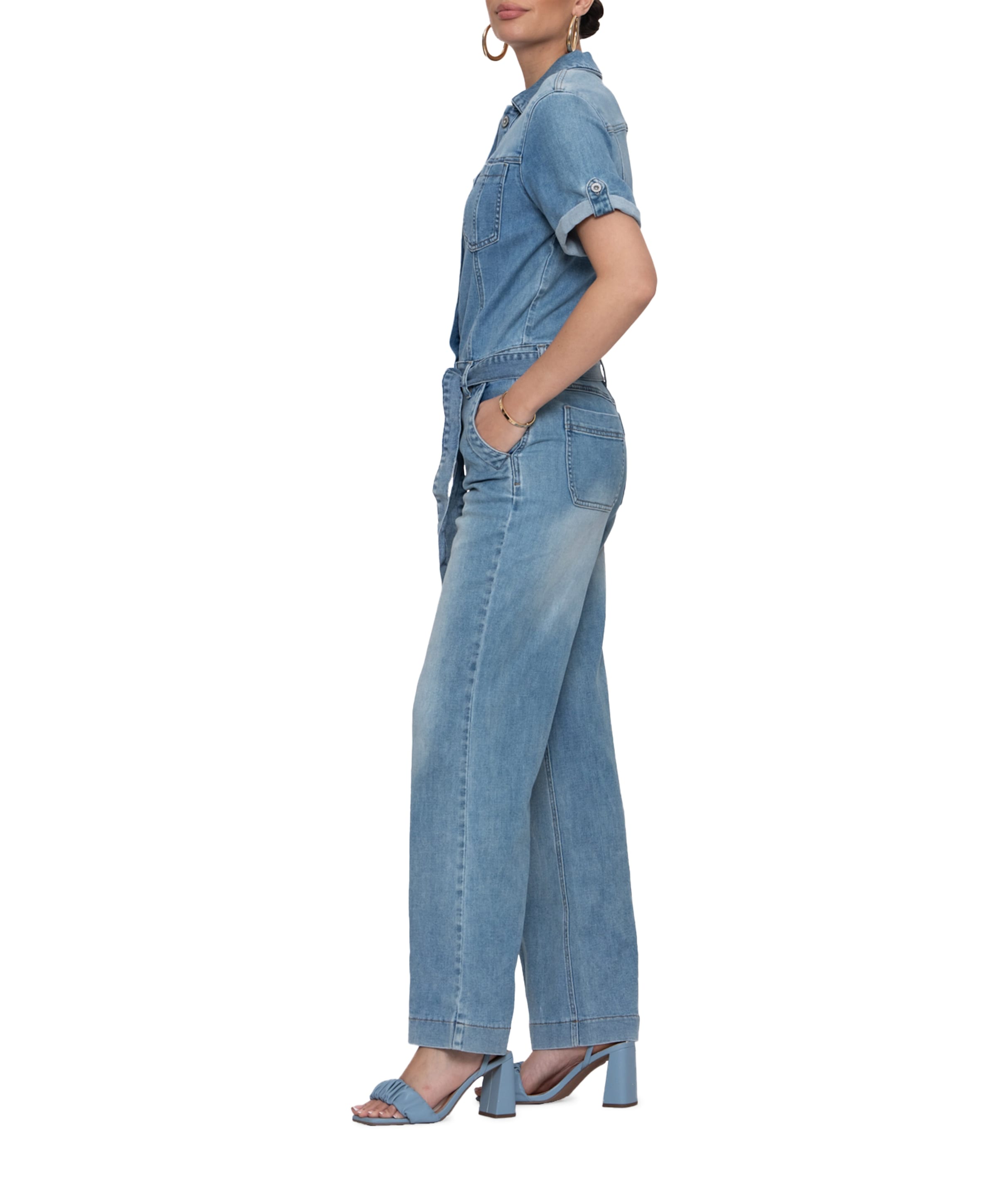 Geisha Dames jumpsuit blauw