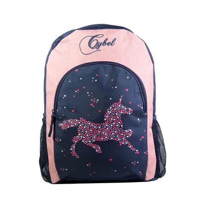 Sac à dos maternelle Cybel - 37 cm - 1 compartiment - bleu/velours - Bagtrotter