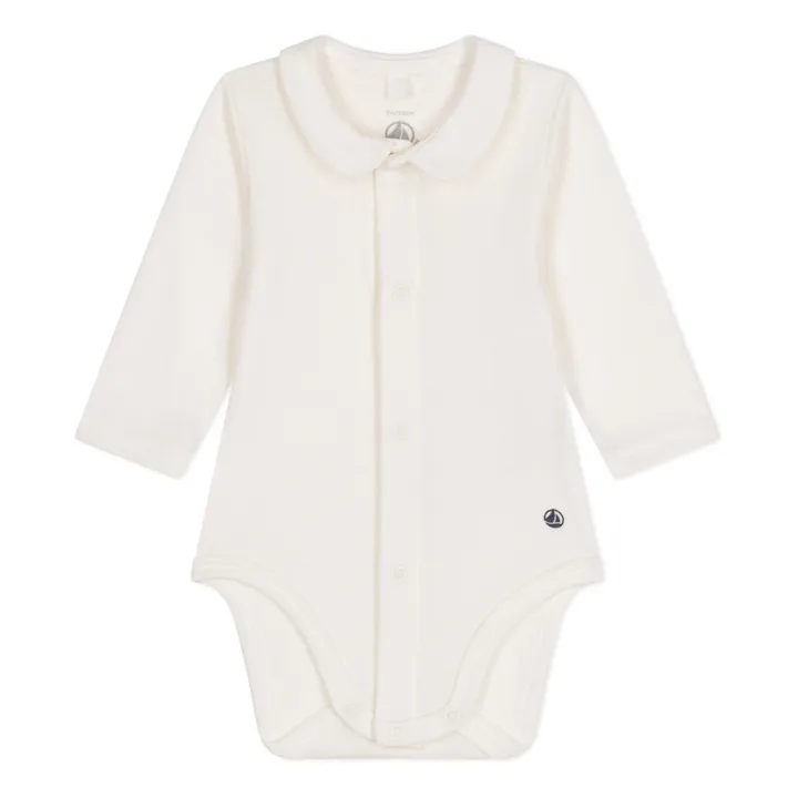 Petit Bateau Body Col Claudine Mactose | Ecru