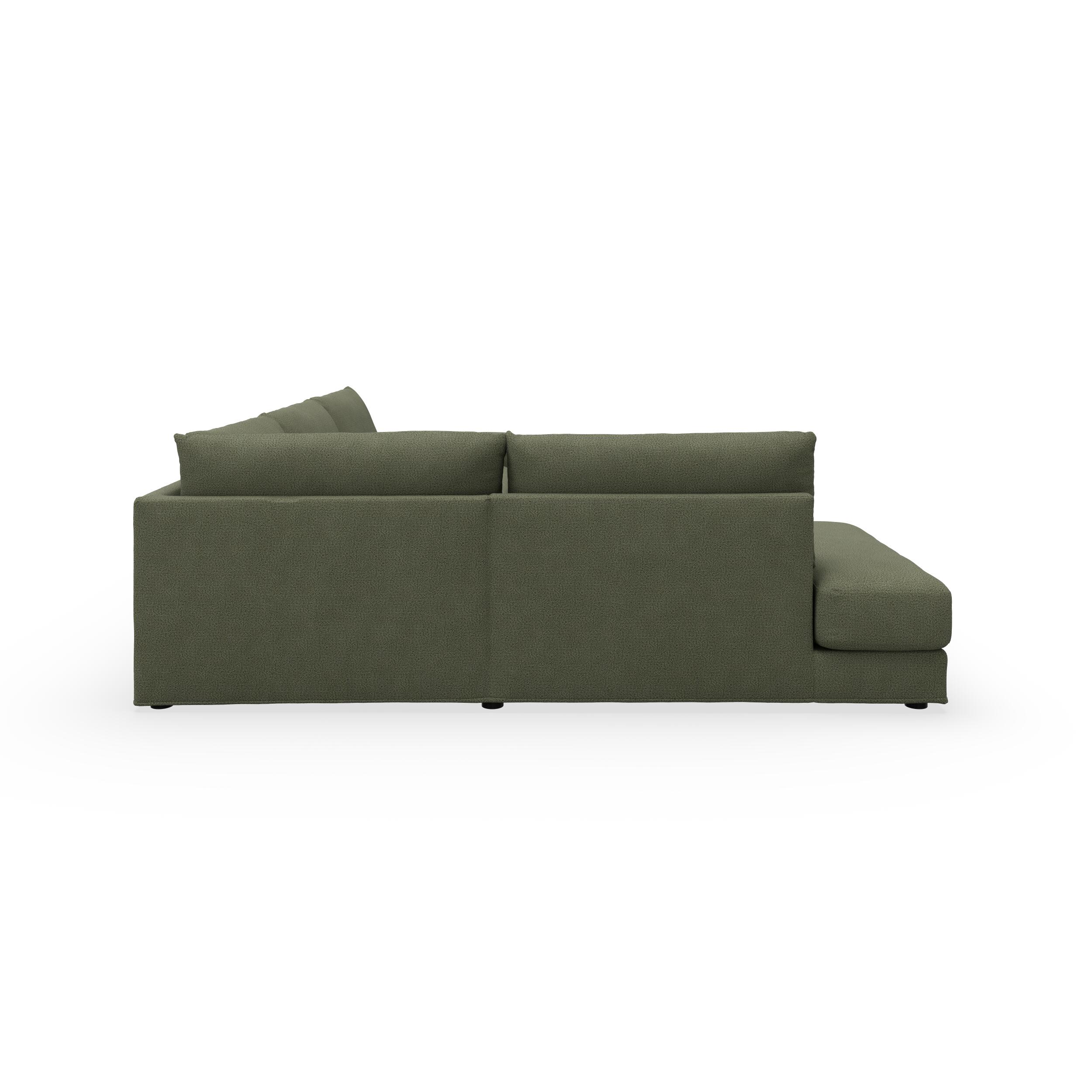 Norsberg venstrevendt hjørnesofa med pufafslutning