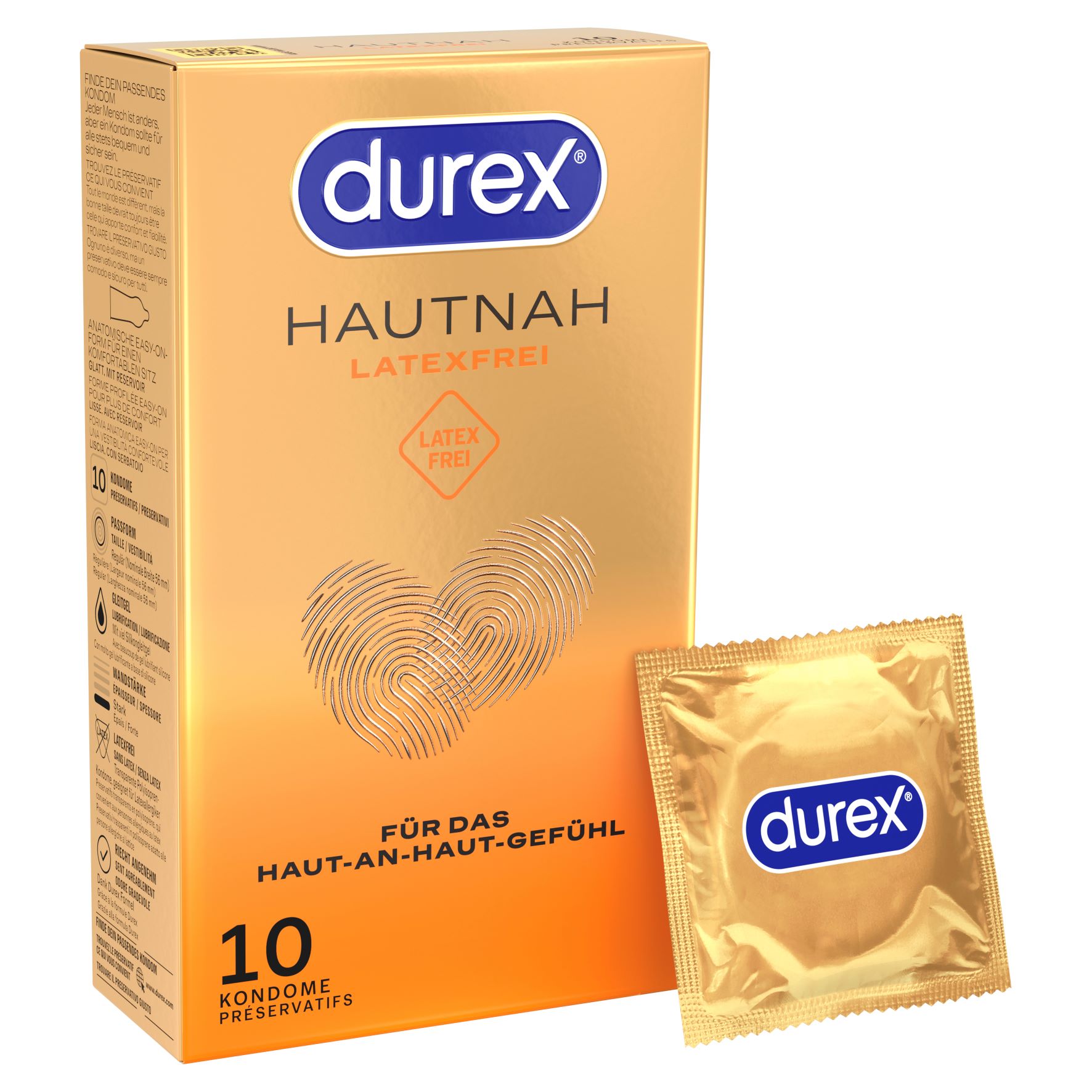 DUREX Hautnah Präservativ latexfrei 10 Stk