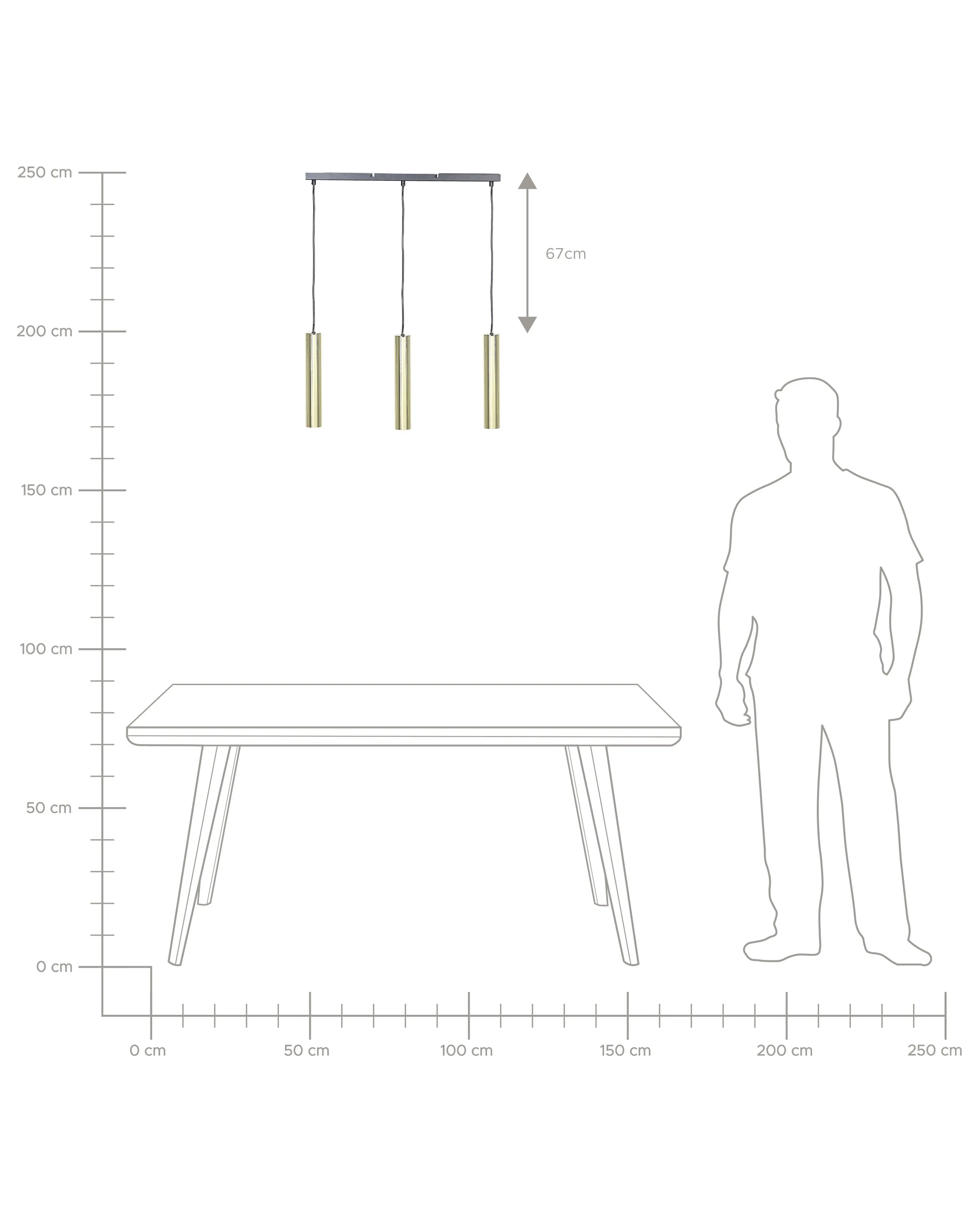 Hanglamp BROSNA Metaal Messing