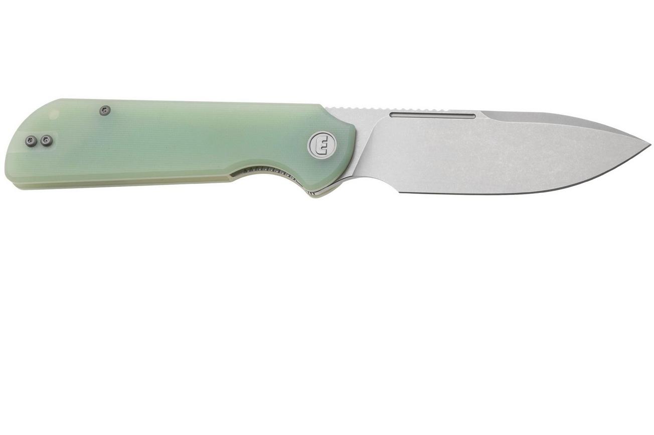 Eutektik Binary BIN-JSW-L Stonewashed 14C28N, Jade G10, linkshandig zakmes