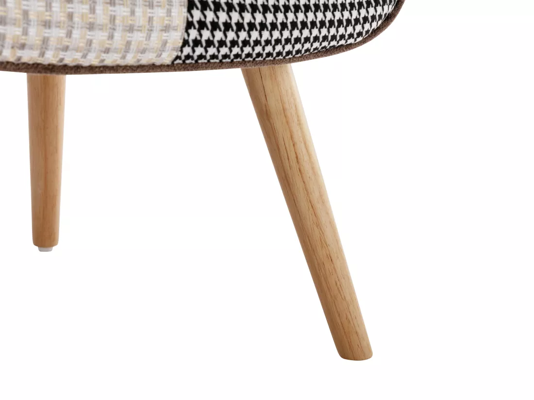 Fauteuil en tissu patchwork VATELY