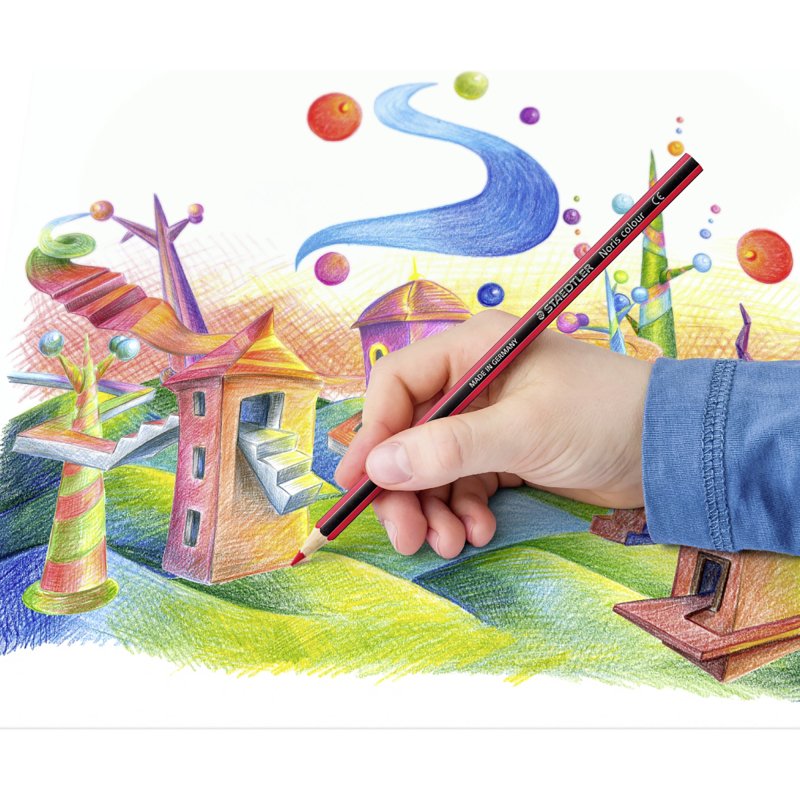 Crayon de couleur Staedlter Noris Colour 185 - Boîte métal de 12