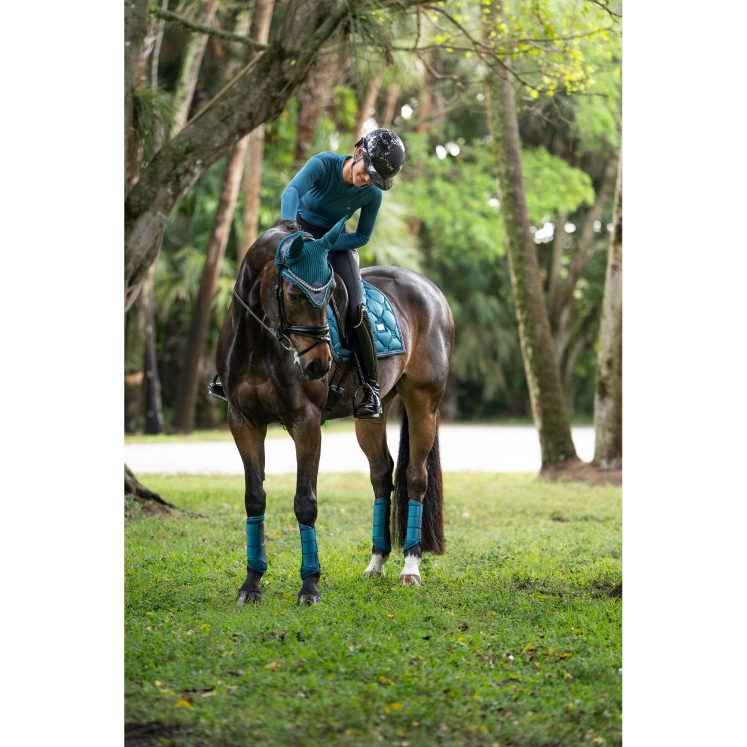 Equestrian Stockholm Oornetje Modern Teal Blue