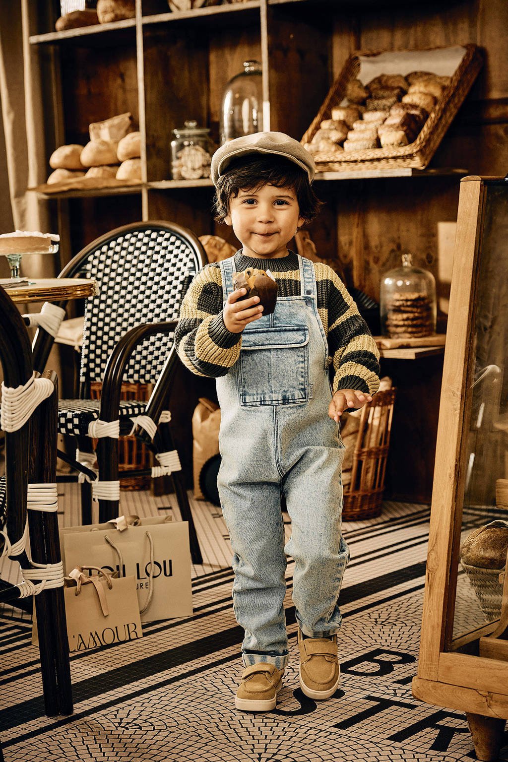 Z8 tuinbroek Jelte medium blue denim