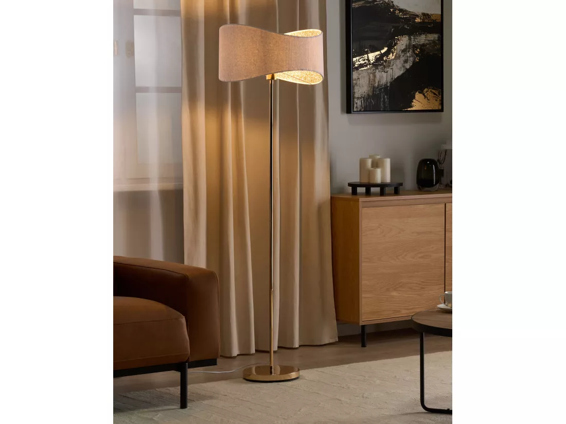Lampadaire CALVILLO Métal Doré