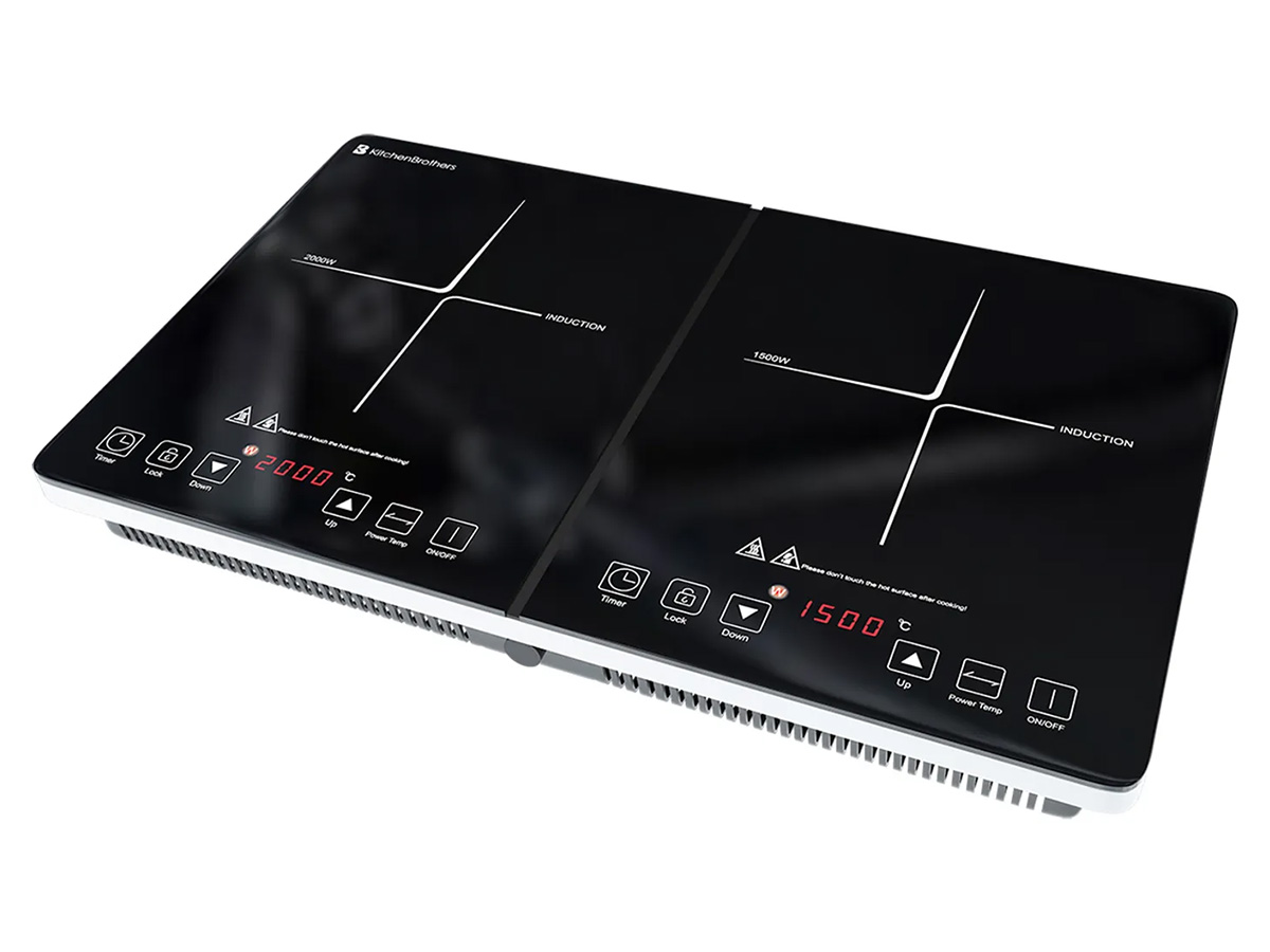 KitchenBrothers 2 pits inductie kookplaat - RVS