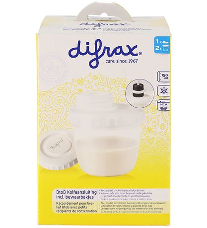 Difrax Vorratsbehälter m. Pumpenanschluss - 2 st.. - 150 ml