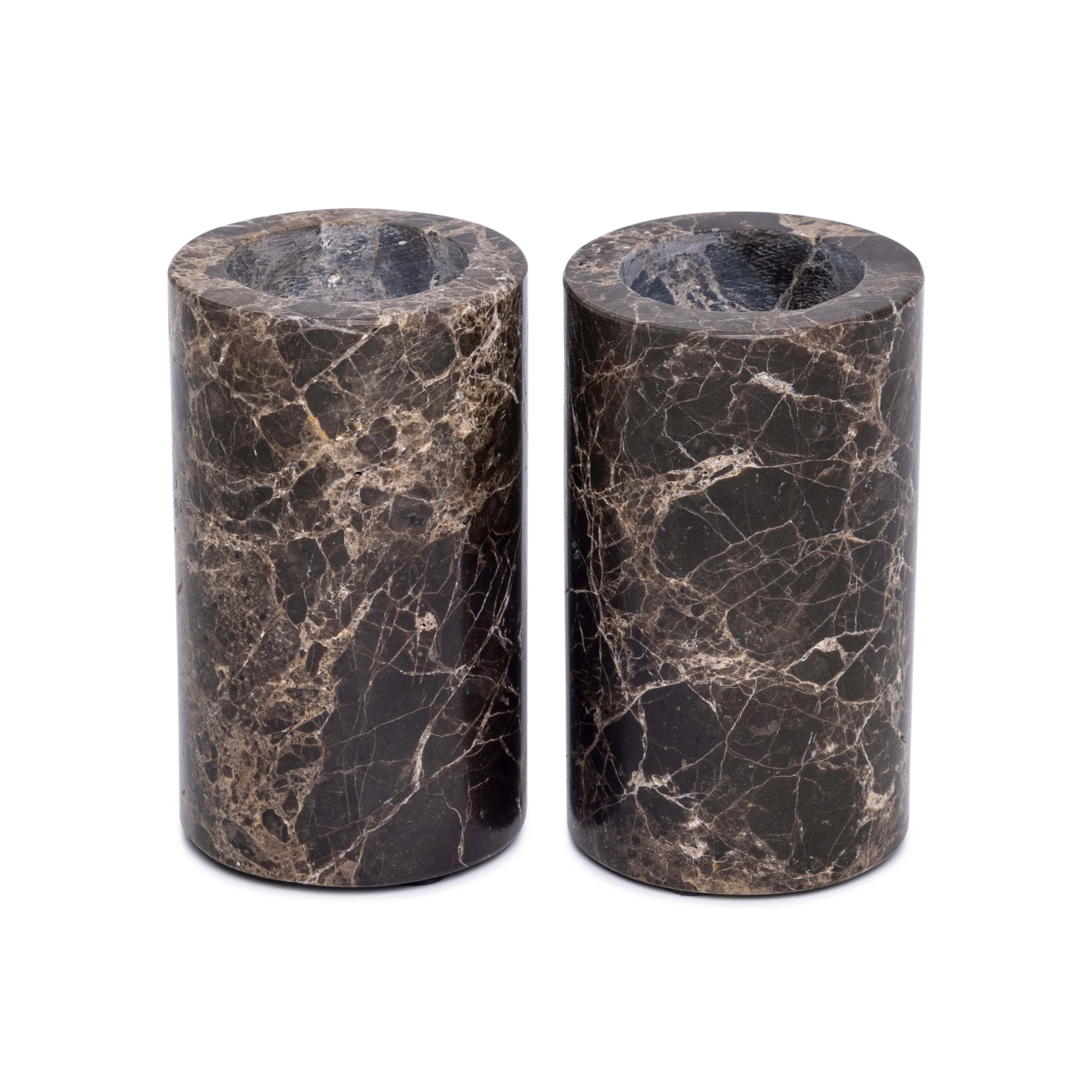 Waxinelichthouder cilinder Dark Emperador L 6x10cm