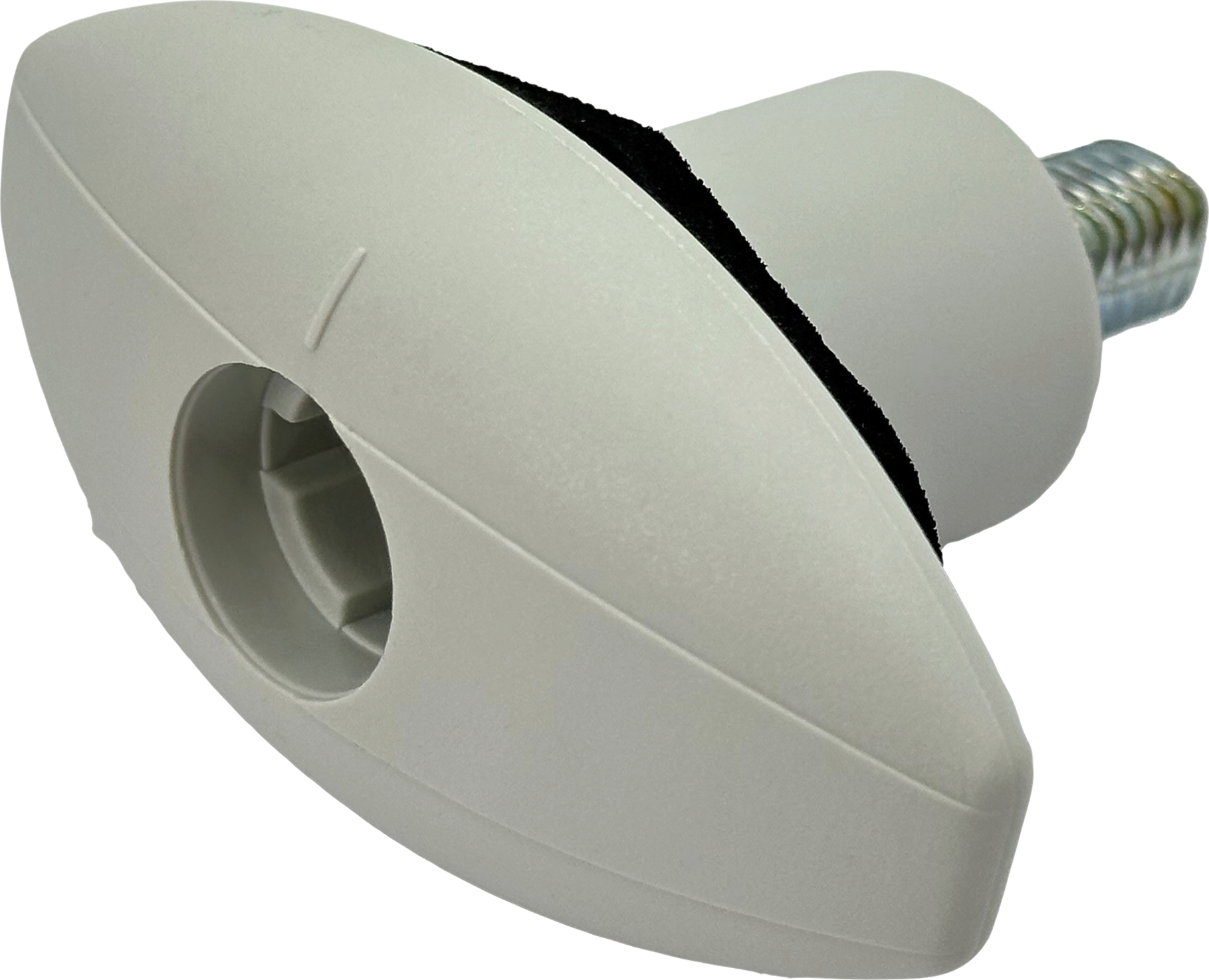 STS Druckdrehverschluss Ellipse für Steckzylindereinsätze STS / Zadi mit kleinem Griff weiß