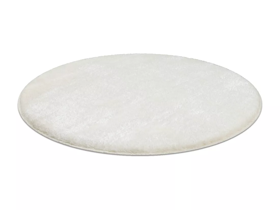 Tapis de salle de bain SANTA cercle plaine, antidérapant, doux - blan cercle 67 cm