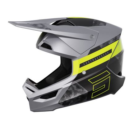 Casque cross Shot FURIOUS - PATROL 2023 - Gris / Jaune