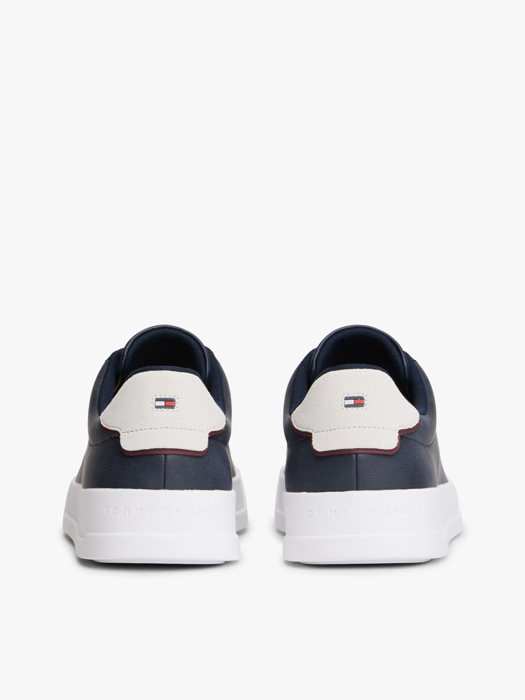 Blauw - Tommy Hilfiger Court Essential Leather Trainers