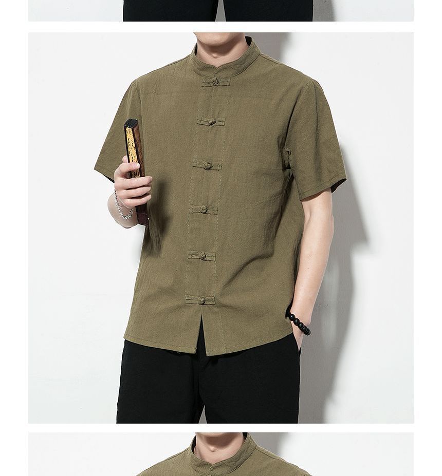 Lefitt - Hanfu-top met korte mouwen