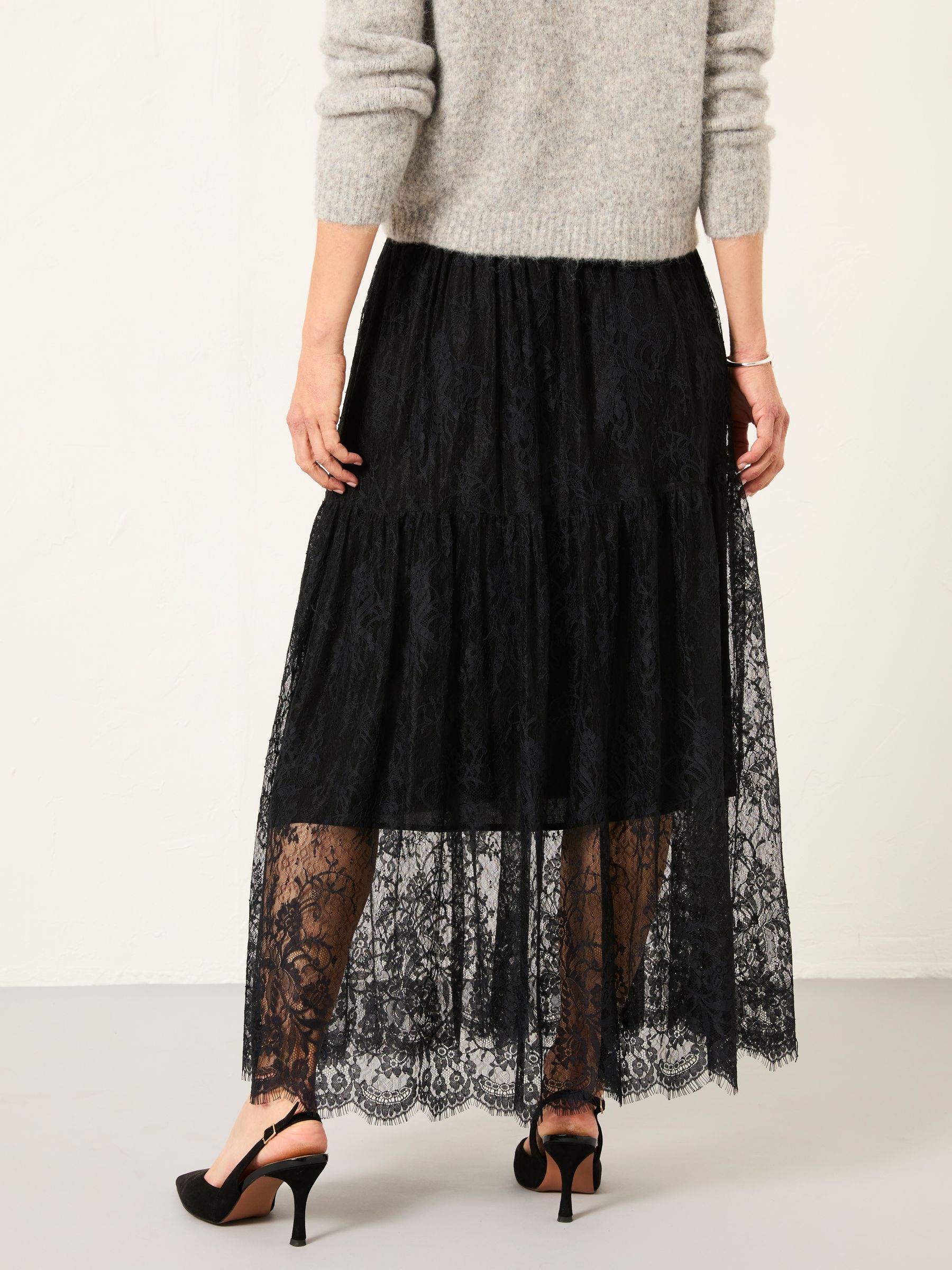 FatFace Lace Midi Skirt