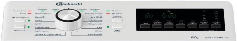 Bauknecht WMT BK 1266 B Toplader-Waschmaschine (6 kg)/ EEK B/Inverter-Motor/SoftOpening/Mehrfachwasserschutz+/ Antiflecken/Kurz 30' Min./ Aqua saver: Sparprogramm/FreshFinish/ 15° Green&Clean