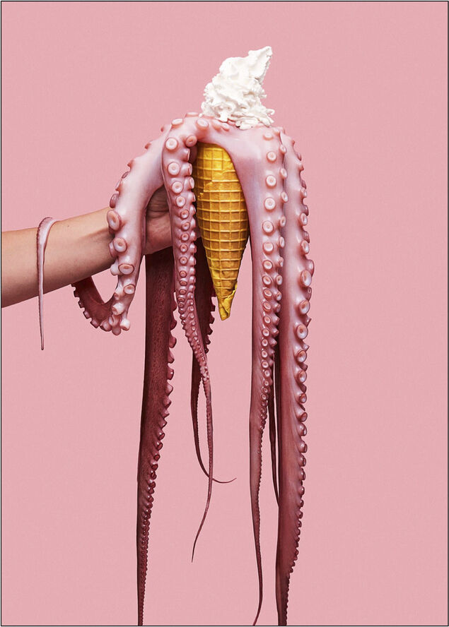 Poster & Frame Super Mercat - Octopus ice cream Flerfarvet