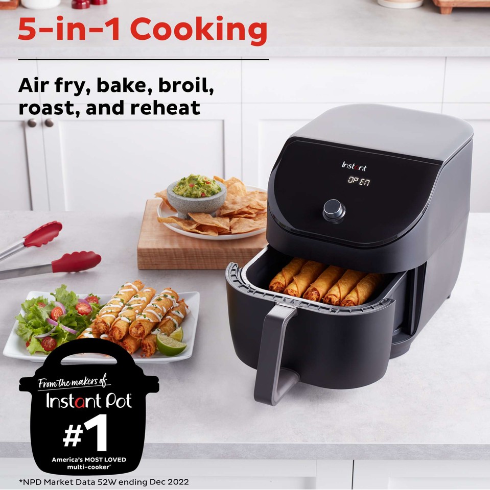 Instant - Vortex Slim Air Fryer Sort 5.7L 1700W