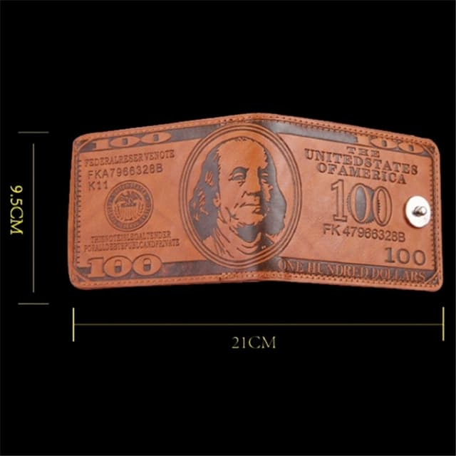 Plånbok Börs 100 dollar sedel Pengar Bifold korthållare