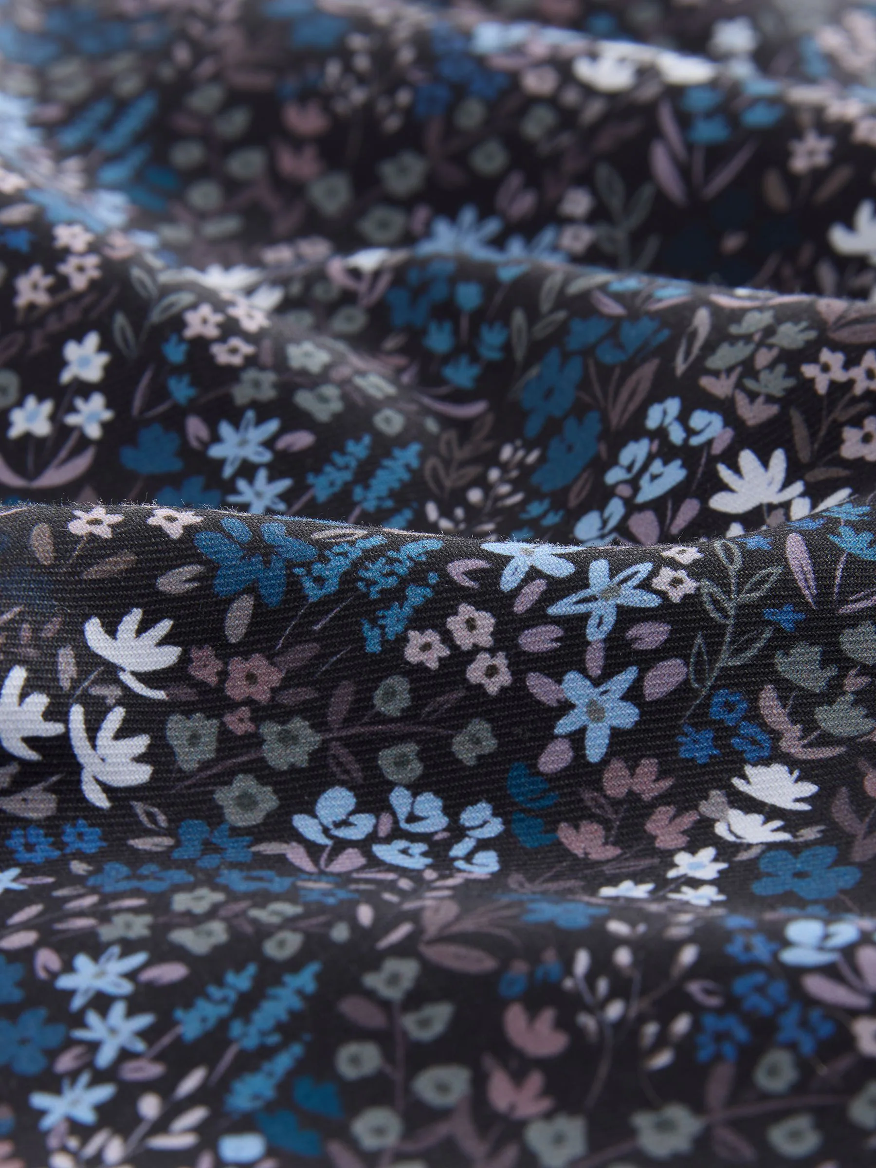 Navy Meadow Floral - Overhemd met lange mouwen en print