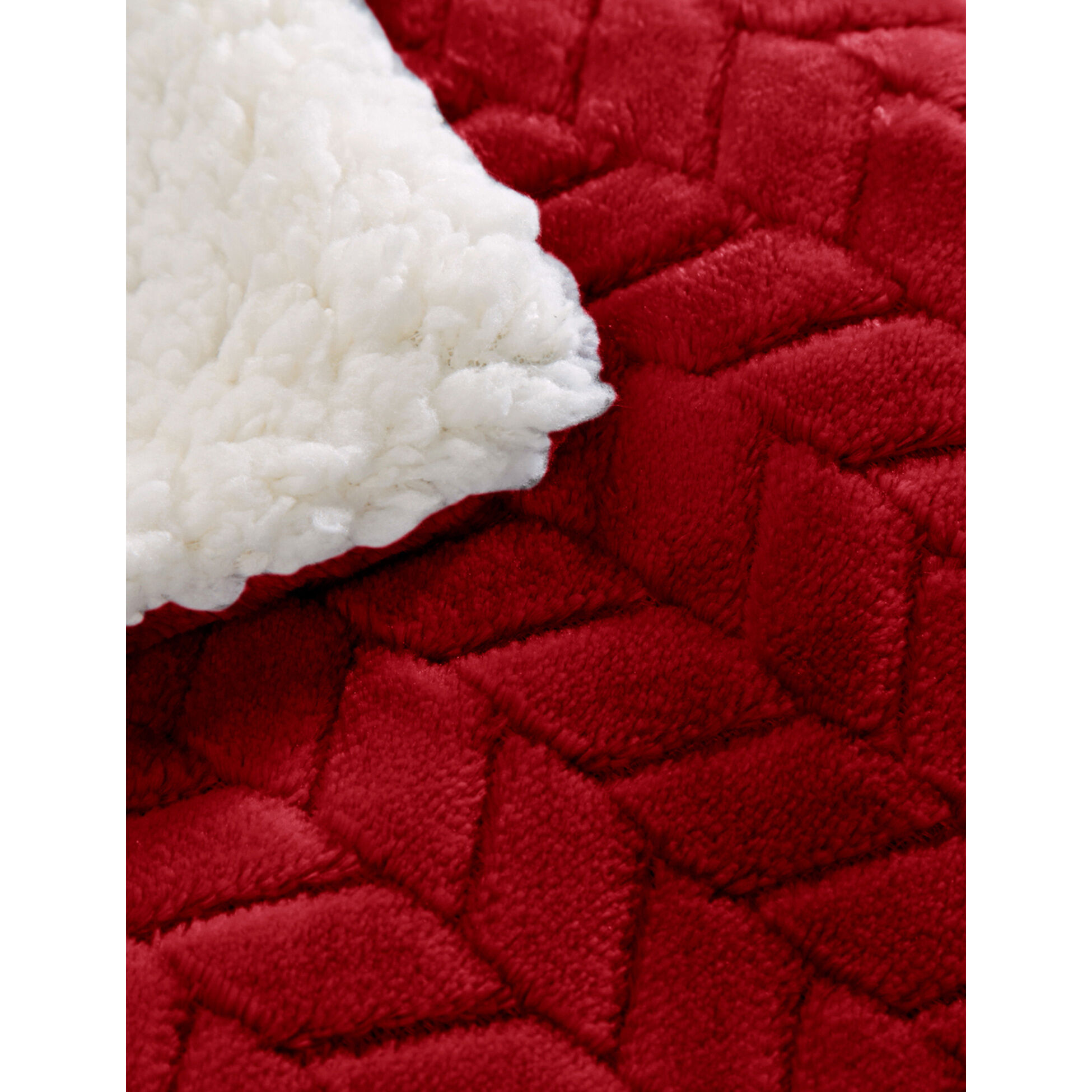 Kuscheldecke mit Fischgrätenmuster
