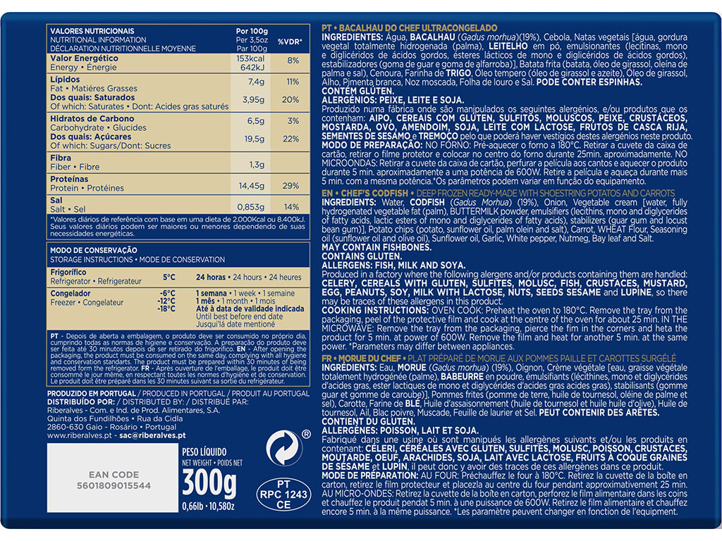BACALHAU DO CHEF RIBERALVES 300G