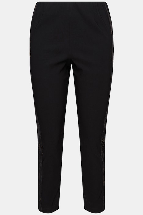 Bengalin-Hose, elastischer Slim Fit, Metallic-Druck