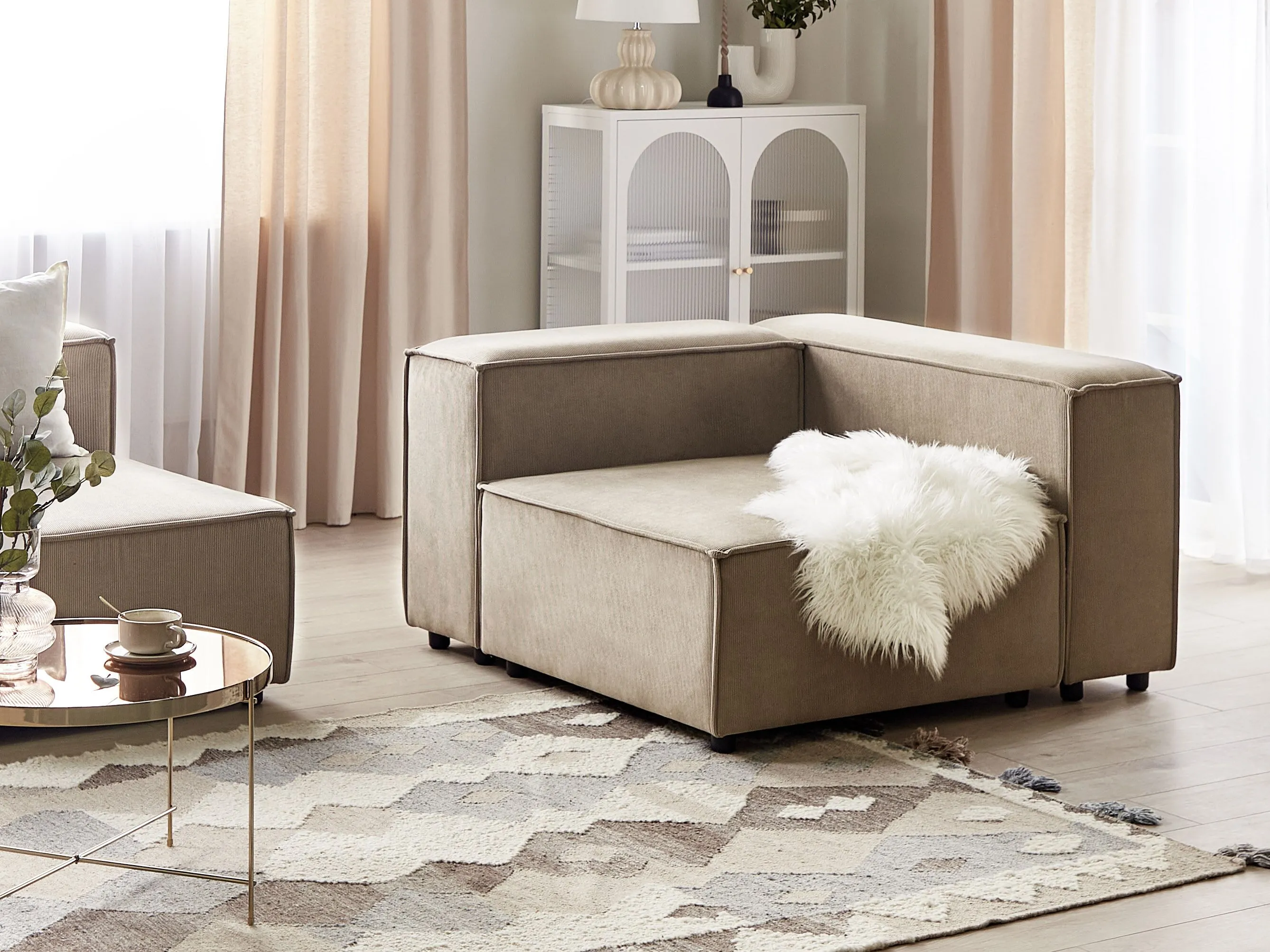 Hoekmodule APRICA Corduroy Bruin