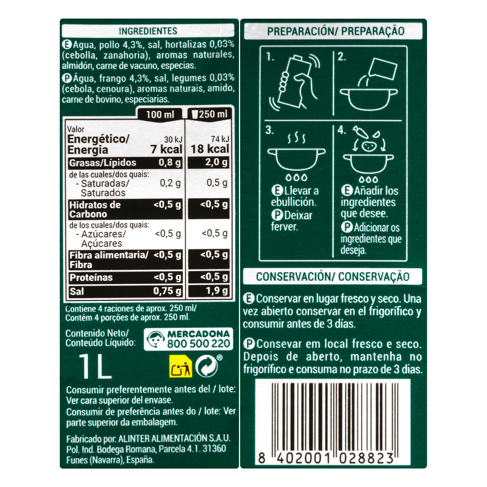 Bouillon de poulet Hacendado