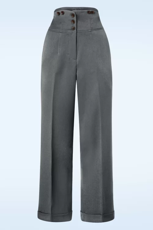 Banned Retro Girl Boss broek in grijs