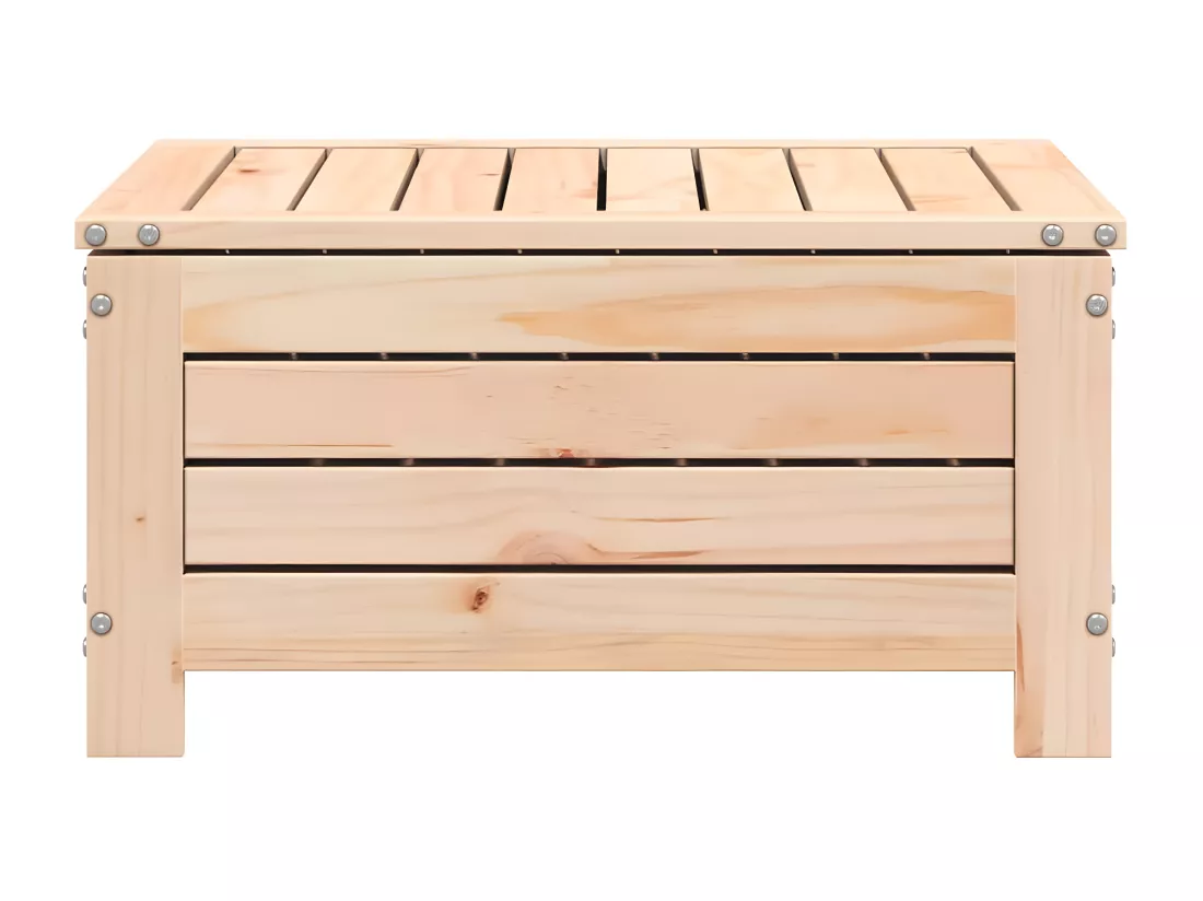 Repose-pied de jardin 62x63,5x32 cm bois de pin massif