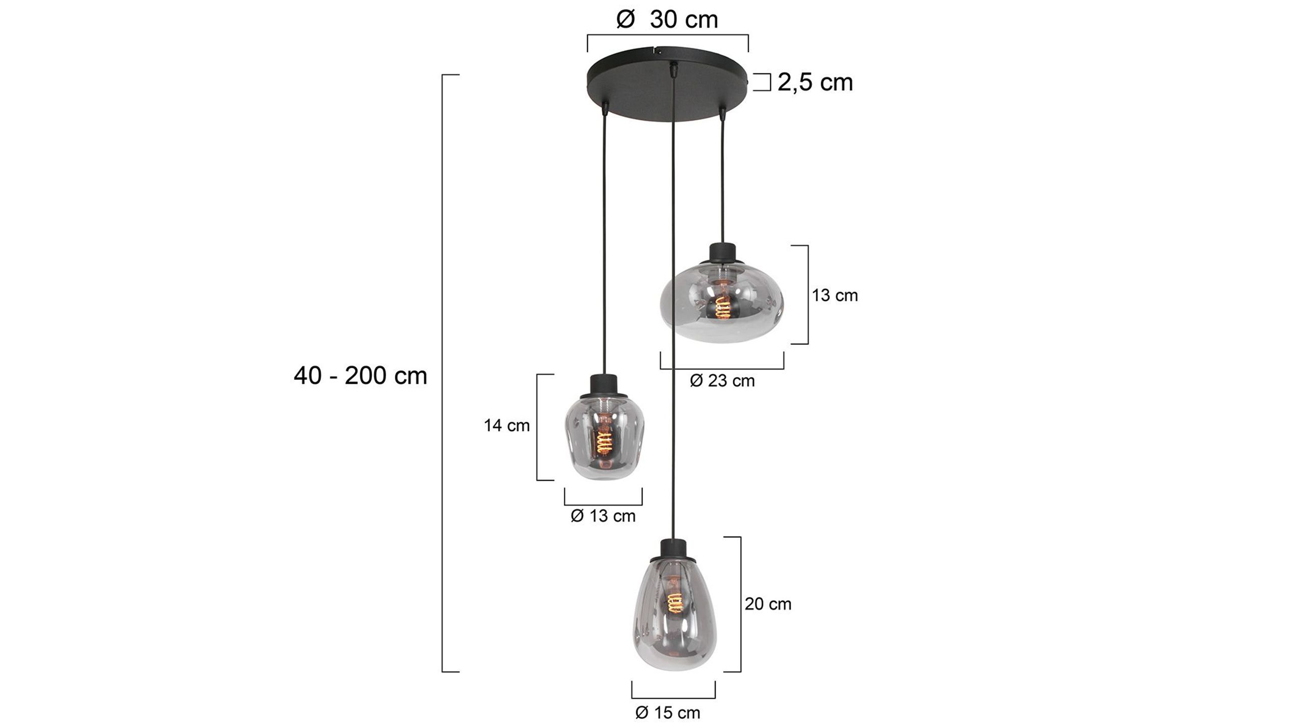 Hanglamp 3079ZW Reflexion ⌀30  x H200 cm