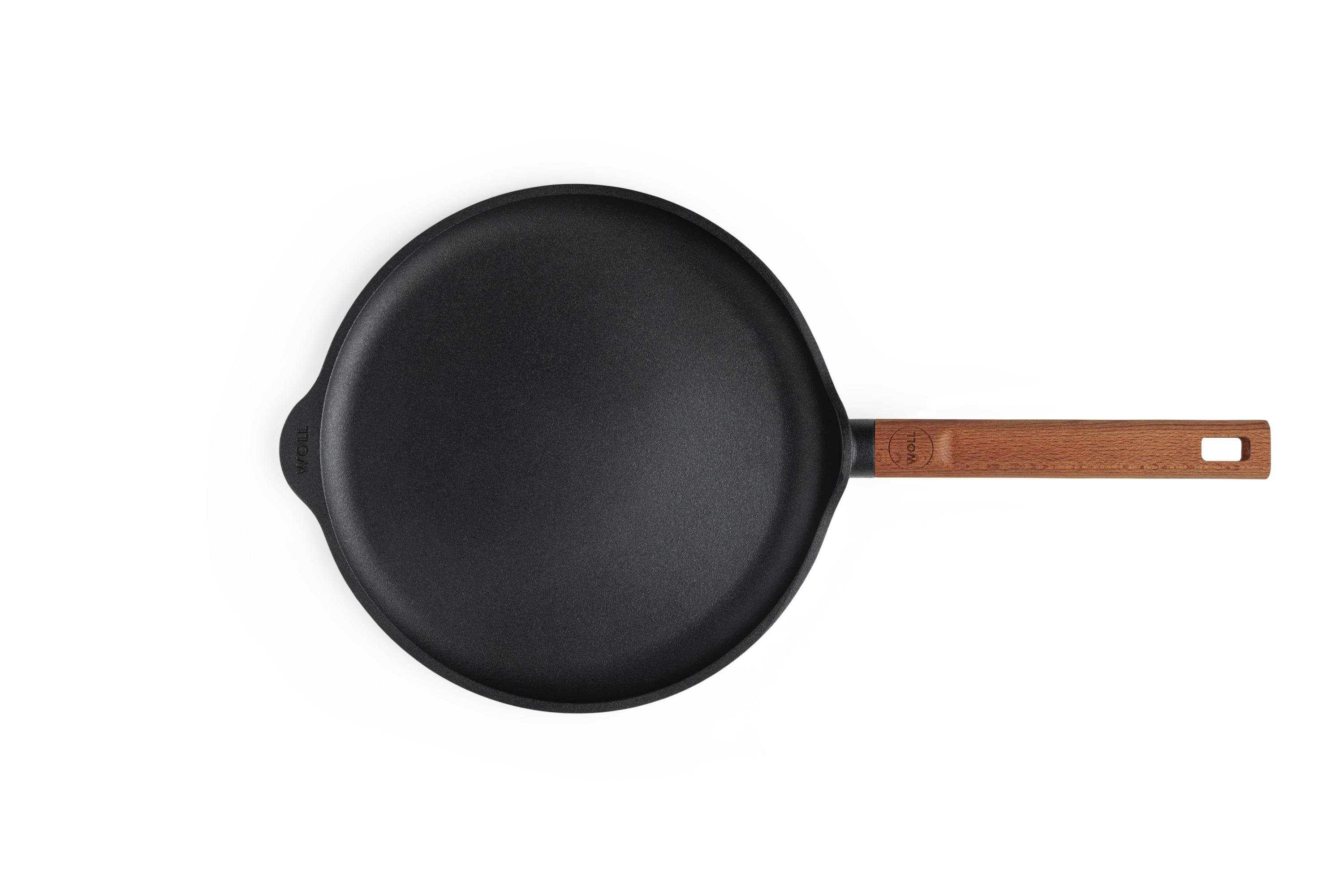 Eco Logic QXR Guss-Crêpepfanne - Griffart: Fester Holzstiel