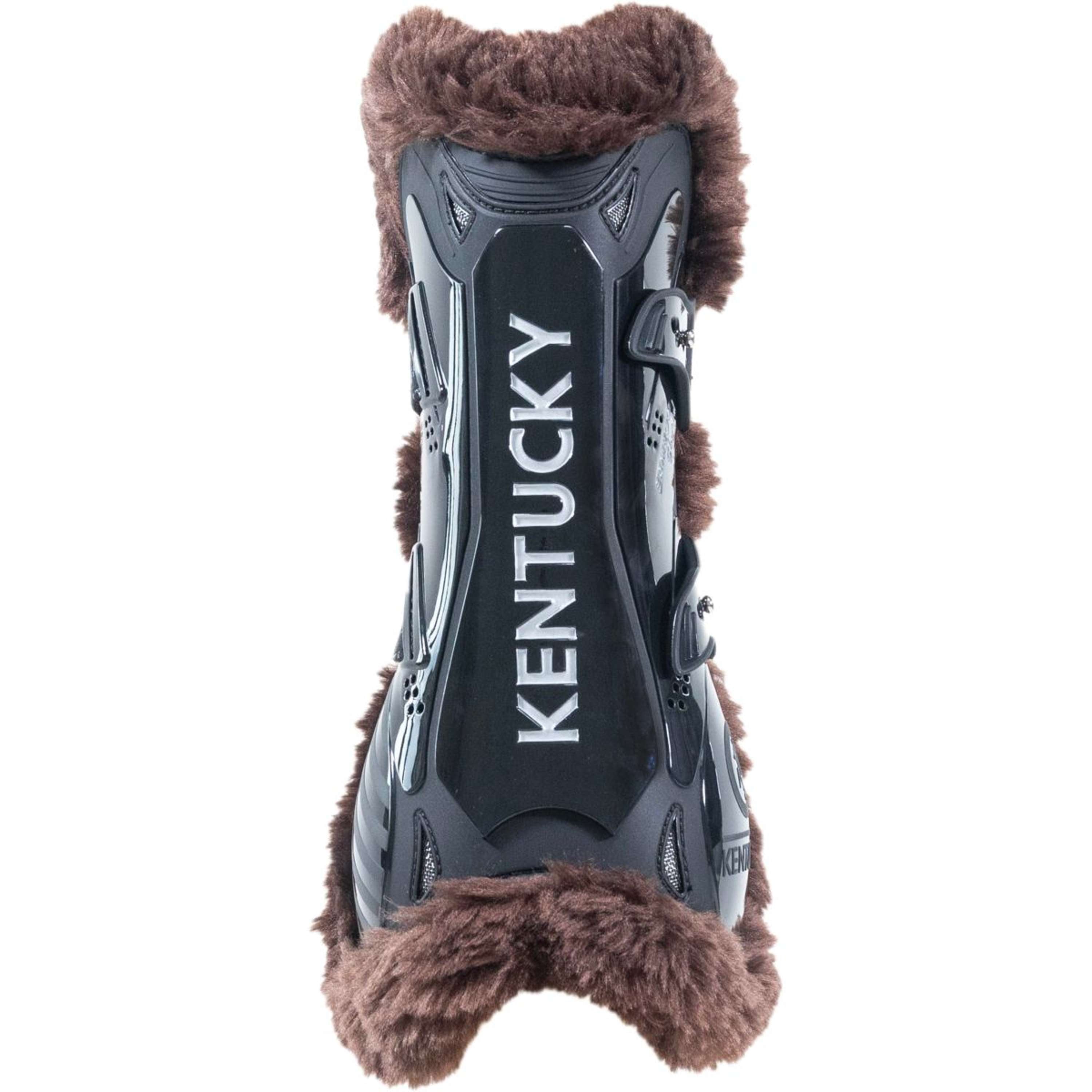 Kentucky Peesbeschermers Bamboo Elastic Vegan Sheepskin Zwart/Bruin