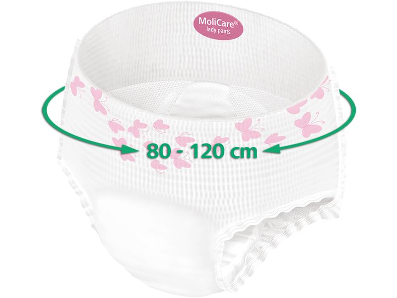 MoliCare Inkontinenz Pants Lady 7 8 Stück Lady Pants Einweghose für Frauen mit mittlerer Blasenschwäche