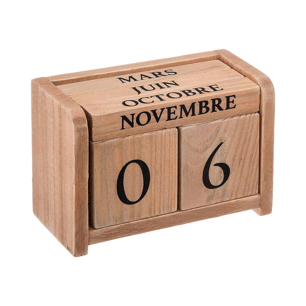 Calendrier bois 11cm