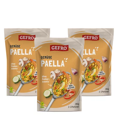 Reisspezialität Gemüse Paella