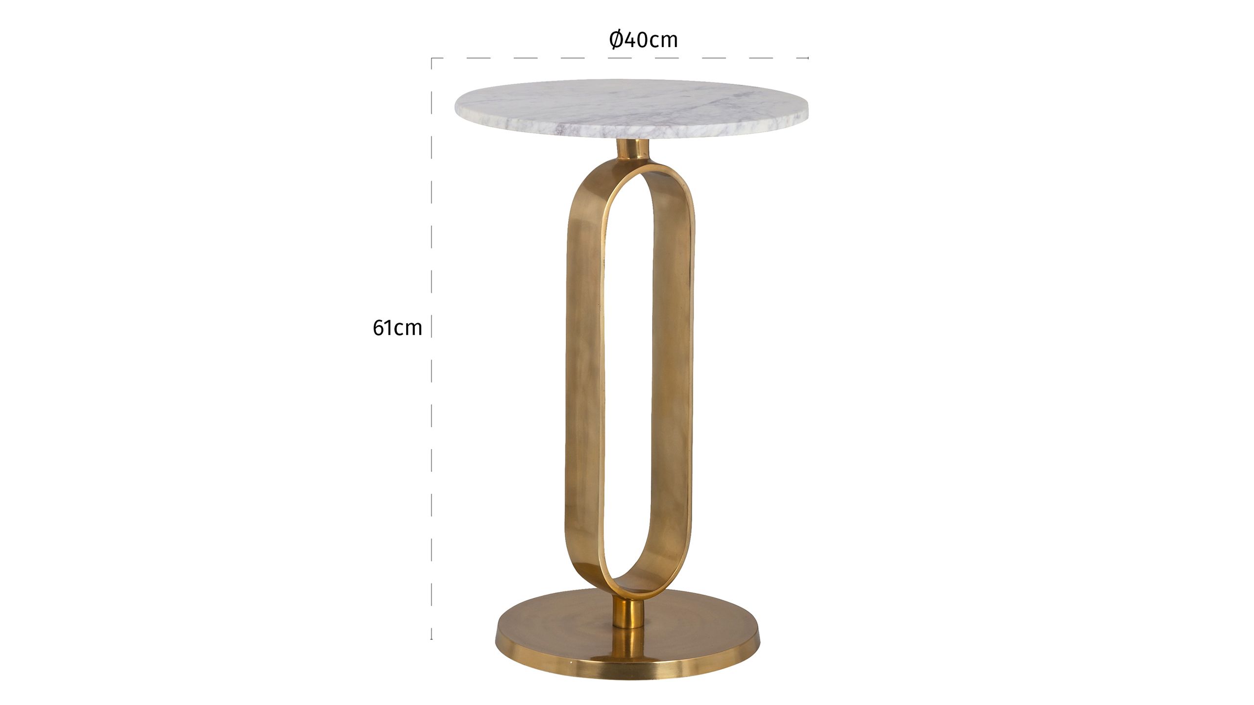 Bijzettafel 211143 Celine B40 x D40 x H61 cm