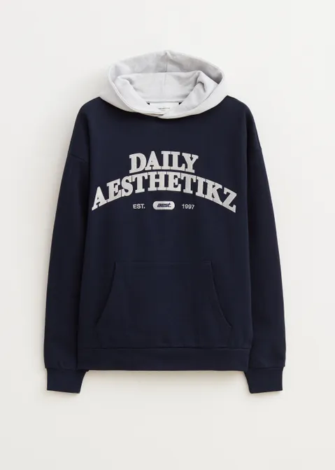 Hoodie college blauw (BLW.D)