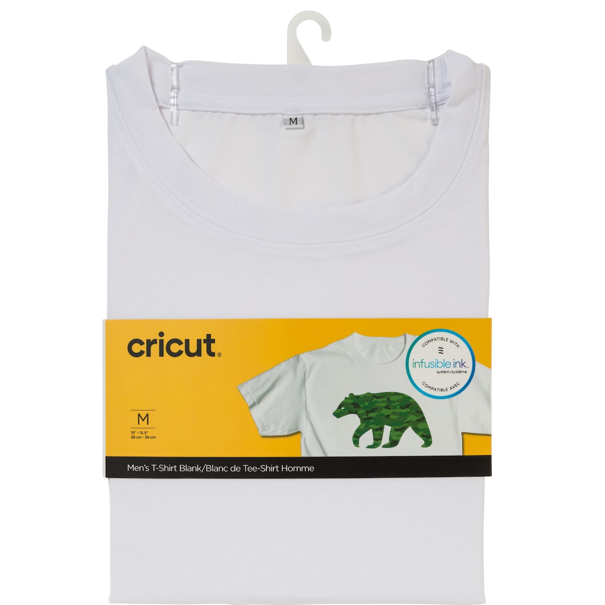Cricut Infusible Ink hvit t-skjorte for menn (M)