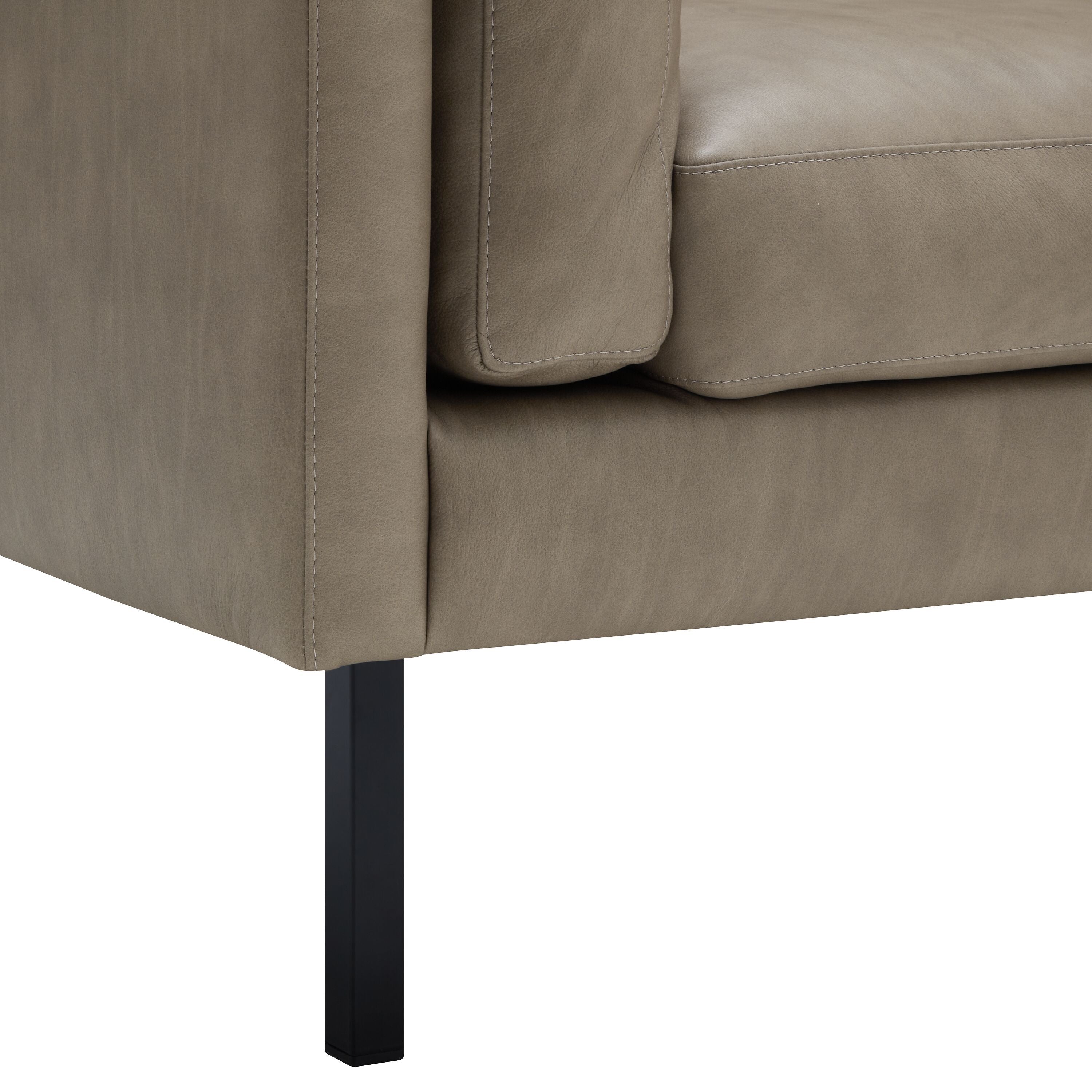 BOVINA Sessel - Taupe / B: 132.0 cm x T: 94.0 cm x H: 79.0 cm