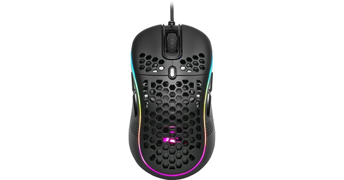 SharkoonLight² S gaming muis  (Zwart, 600 - 6200 dpi, RGB leds)