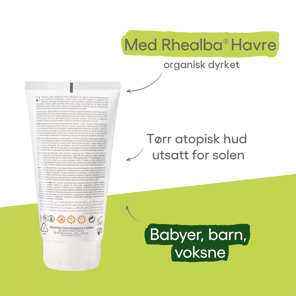 A-Derma Sun Protect AD Cream SPF50  - 150 ml.