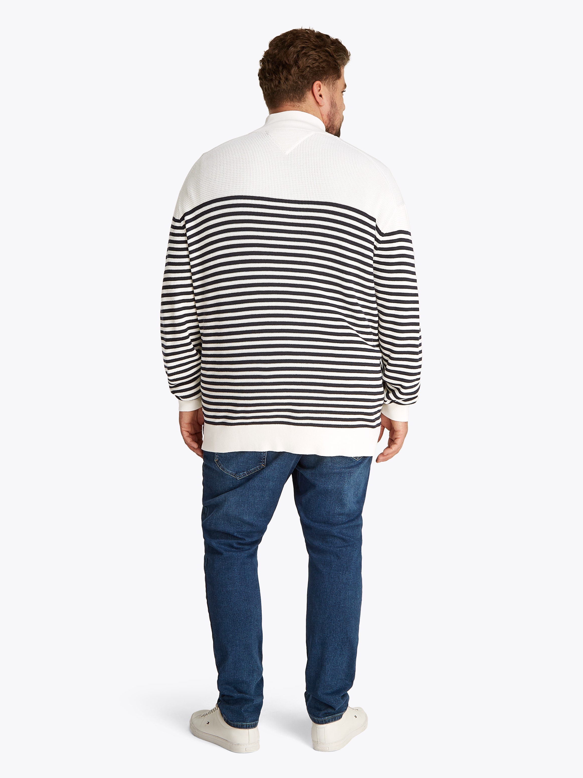 Tommy Hilfiger Big & Tall Troyer »BT-RACKING STRUCTURE ZIP MOCK-B« Grosse Grössen, mit feiner Struktur