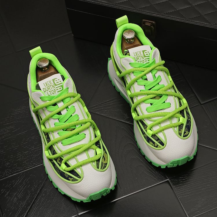 Mr Ozera - Print Panel Platform Sneakers
